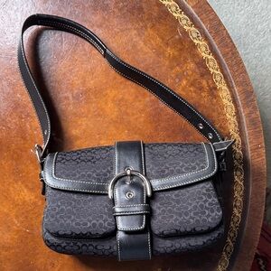 Coach Black Signature Shoulder Bag